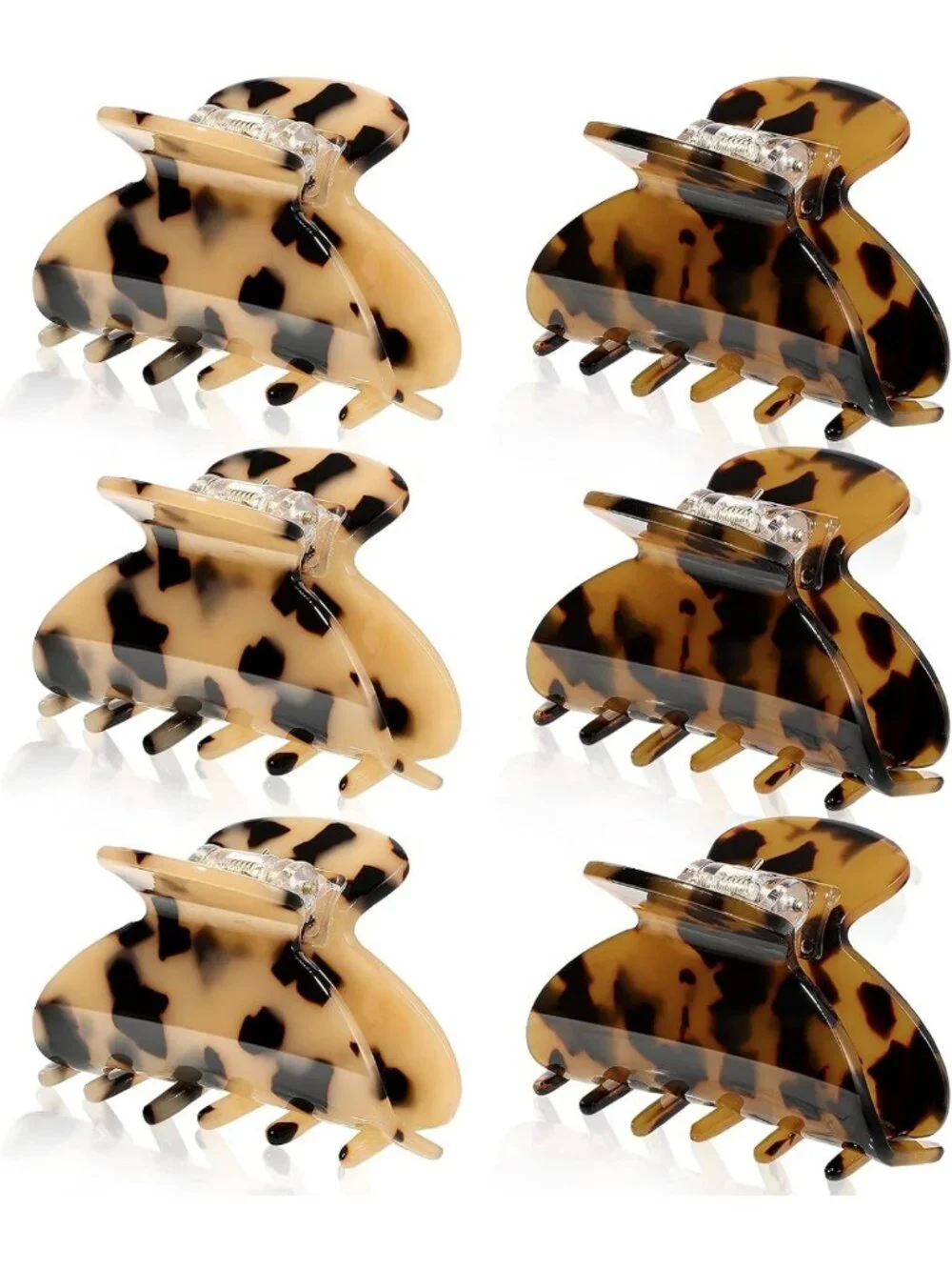 Colorful Medium Hair Claw Clips for Thin Hair - 6 Pack, Stylish & Durable